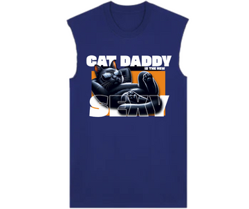 PET LOVERS COLLECTION : Cat Daddy Raw Edge T Shirts
