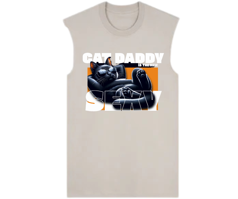PET LOVERS COLLECTION : Cat Daddy Raw Edge T Shirts