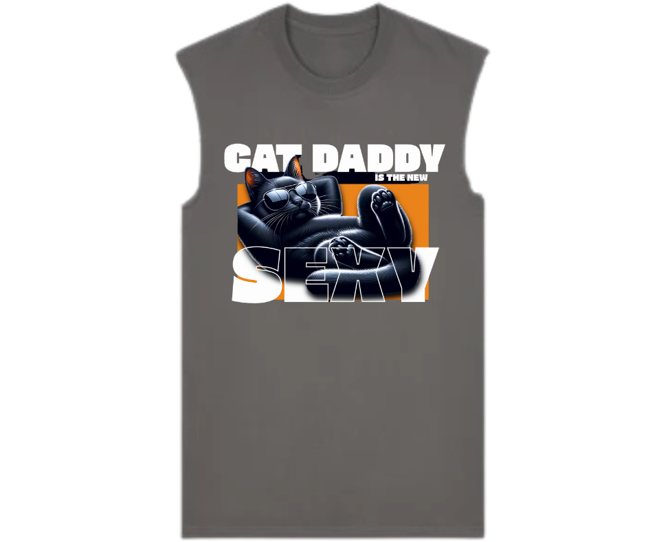 PET LOVERS COLLECTION : Cat Daddy Raw Edge T Shirts