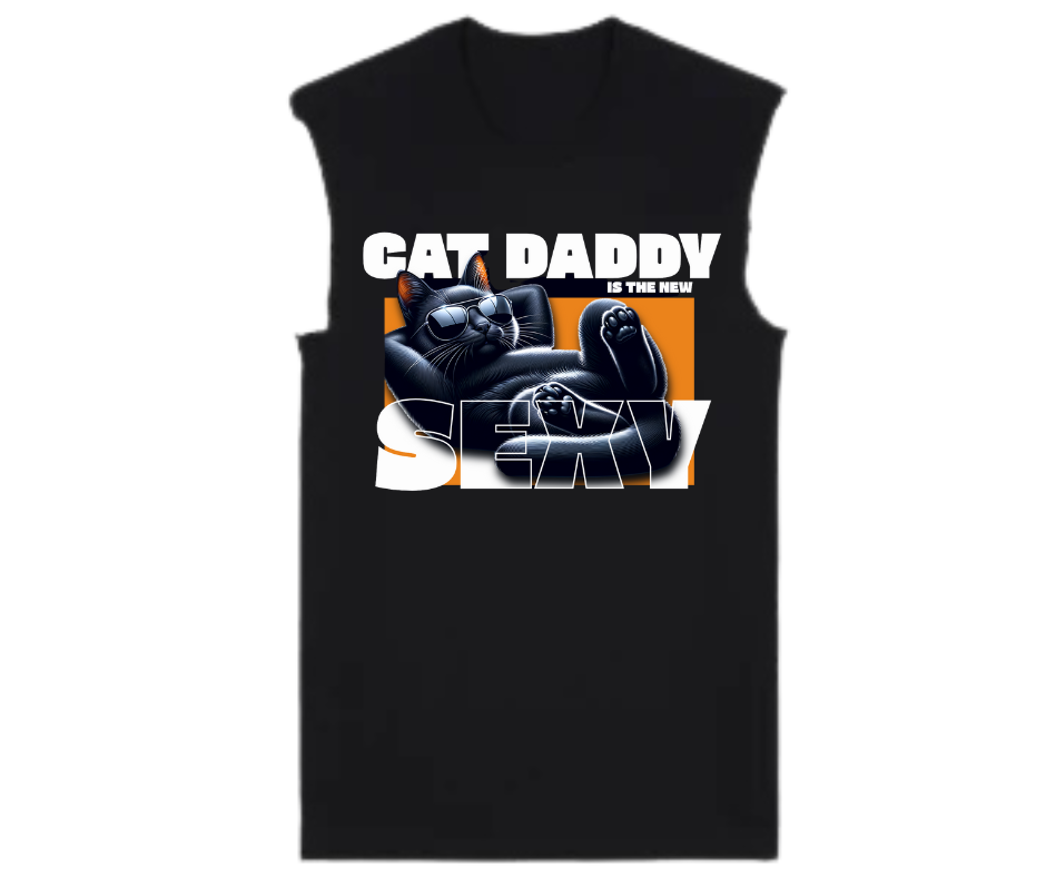PET LOVERS COLLECTION : Cat Daddy Raw Edge T Shirts