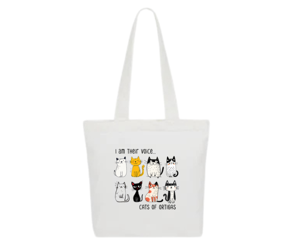 CATS OF ORTIGAS COLLECTION : Square Shape Tote Bags